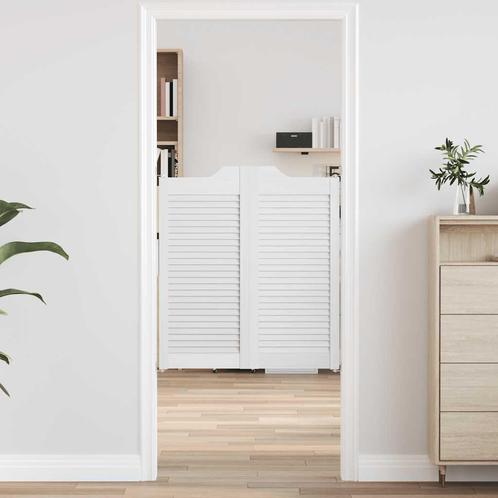 vidaXL Draaideuren louvredesign 1-paar 90x80 cm wit, Doe-het-zelf en Bouw, Deuren en Vliegenramen, Nieuw, Verzenden