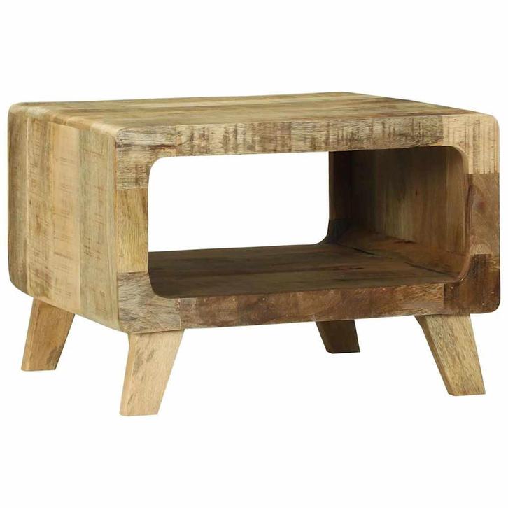 vidaXL Salontafel Bruin 50 x 50 x 35 cm Massief Mango Hout, Maison & Meubles, Tables | Tables de salon, Envoi