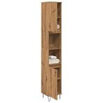 vidaXL Badkamerkast 30x30x190 cm bewerkt hout artisanaal, Huis en Inrichting, Badkamer | Badkamermeubels, Verzenden, Nieuw
