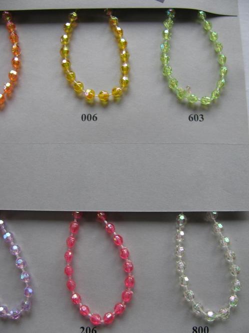 Parelketting transparant 4 mm rol 10 meter - 006 geel, Huis en Inrichting, Woonaccessoires | Kunstplanten en Kunstbloemen, Nieuw