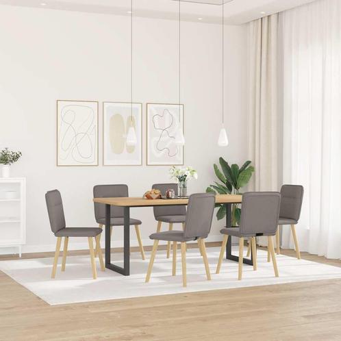 vidaXL Eetkamerstoelen 6 st stof taupe, Huis en Inrichting, Stoelen, Nieuw, Verzenden
