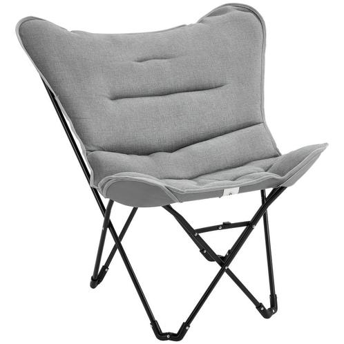 Campingstoel - Draagbaar - Picknickproof - Grijs/Wit, Caravans en Kamperen, Kampeeraccessoires, Nieuw, Ophalen of Verzenden