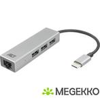 ACT USB-C Hub en Ethernet Adapter met USB-A, Computers en Software, USB Sticks, Verzenden, Nieuw