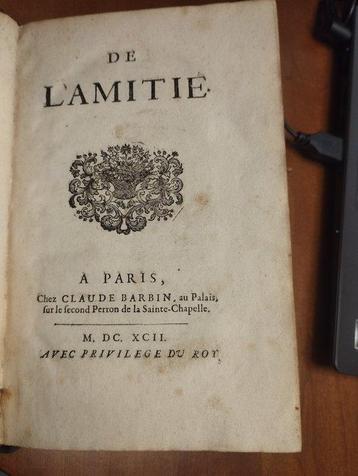 (Pierre de Villiers) - De lamitié - 1692