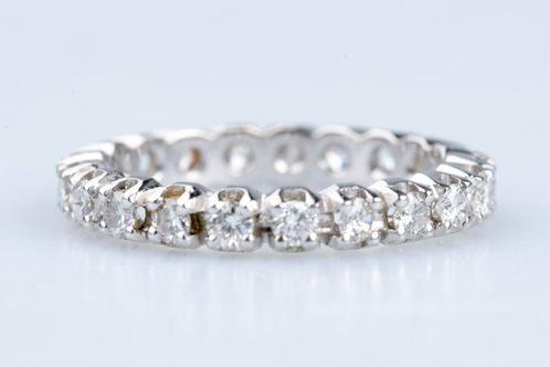 Bague - 18 carats Or blanc - 1.26ct. tw. Diamant (Naturelle), Handtassen en Accessoires, Ringen