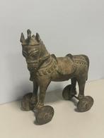 Beeld, Vintage Bronze Horse - 34 cm - Brons, Messing