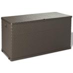 vidaXL Tuinbox 120x56x63 cm polypropeen rattan bruin, Tuin en Terras, Verzenden, Nieuw