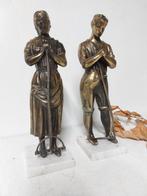 Beeld, boer en boerin - 35 cm - Zamak