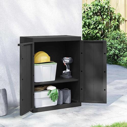 vidaXL Tuinkast 65x37x85 cm polypropeen zwart, Huis en Inrichting, Kasten | Overige, Nieuw, Verzenden