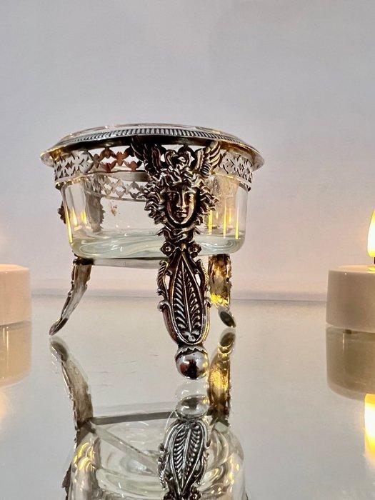 Zoutvat - Mini Jardinière - tafelstuk - .833 zilver - Empire, Antiquités & Art, Antiquités | Argent & Or