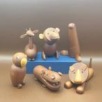 Senshukai  - Meuble-jouet 6 Vintage wooden animals Royal