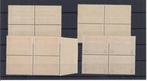 België 1929 - spoorwegen - TR 170/173 in blok van vier, Gestempeld