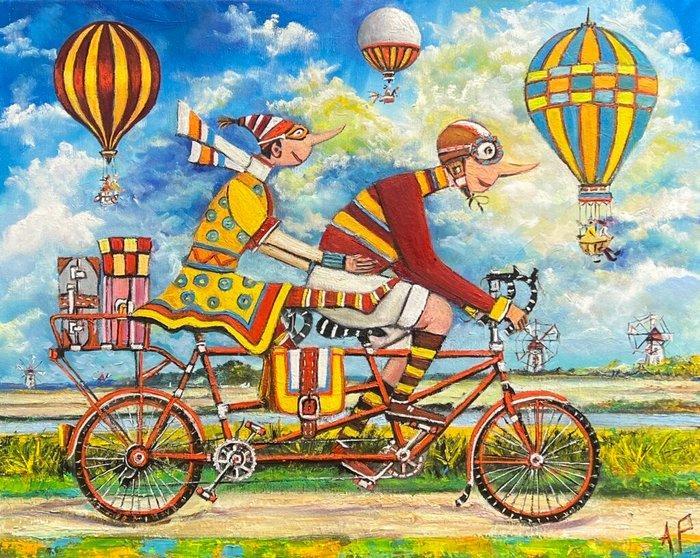 Artur Pachta - Strength in tandems!, Antiek en Kunst, Kunst | Schilderijen | Modern