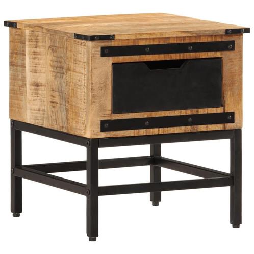 vidaXL Table de chevet 40x40x45 cm bois de manguier, Huis en Inrichting, Slaapkamer | Nachtkastjes, Verzenden