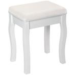 tectake Hocker voor makeup-tafel rozenpatroon - wit, Verzenden, Nieuw