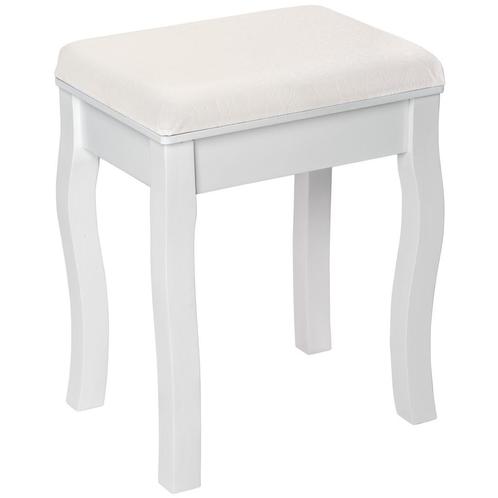 tectake Hocker voor makeup-tafel rozenpatroon - wit, Handtassen en Accessoires, Uiterlijk | Cosmetica en Make-up, Verzenden