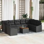 vidaXL Tuinbank Set 10 pcs Zwart, Tuin en Terras, Verzenden, Nieuw