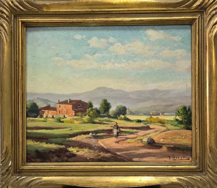 Ramon Mas i Mas (1921) - Camino al hogar, Antiek en Kunst, Kunst | Schilderijen | Klassiek