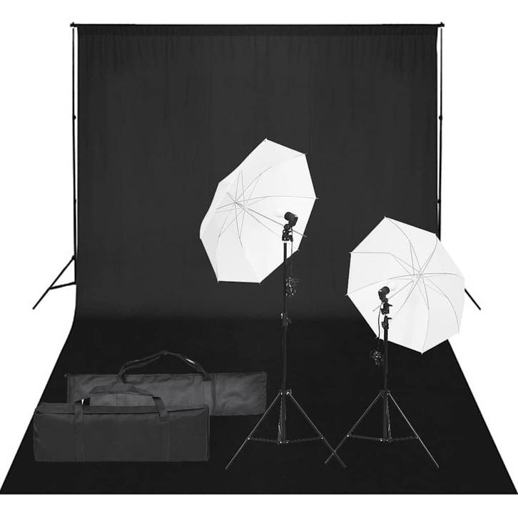 vidaXL Fotostudioset met verlichtingsset en achtergrond, Audio, Tv en Foto, Fotografie | Fotostudio en Toebehoren, Nieuw, Verzenden