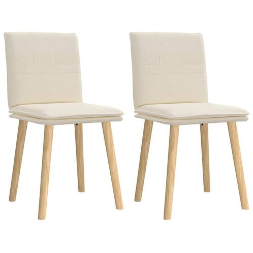 vidaXL Eetkamerstoelen 2 st linnen, Huis en Inrichting, Stoelen, Nieuw, Verzenden