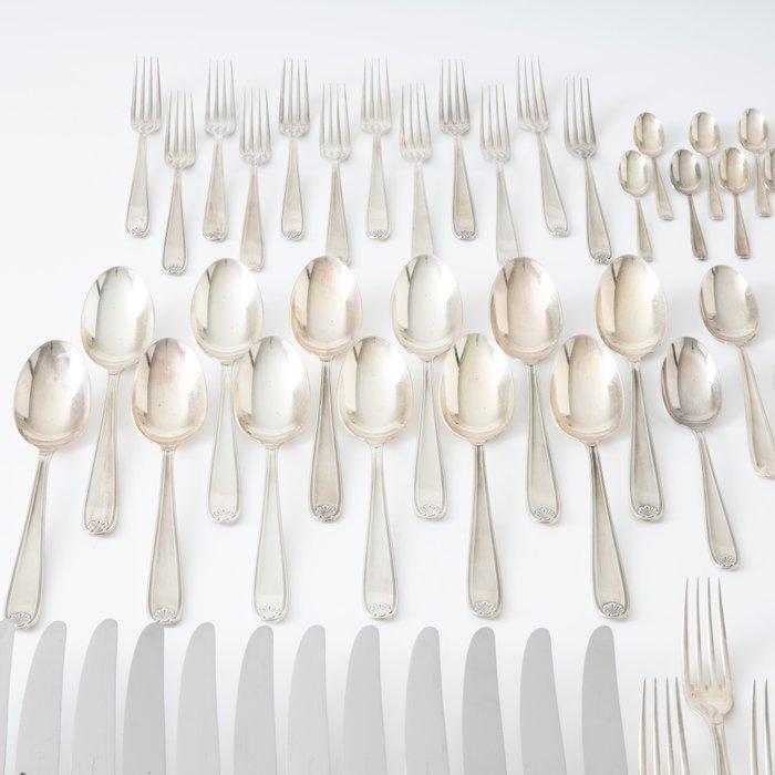 Christofle - Bestekset (72) - model Coquille - Verzilverd, Antiek en Kunst, Antiek | Meubels | Tafels