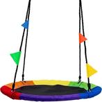 Nestschommel 100 cm - regenboog multi gekleurd - tot 150 kg, Kinderen en Baby's, Speelgoed | Buiten | Speeltoestellen, Ophalen of Verzenden