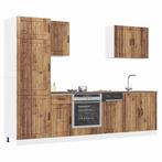 vidaXL 7-delige Keukenkastenset Lucca bewerkt hout oud, Verzenden, Nieuw