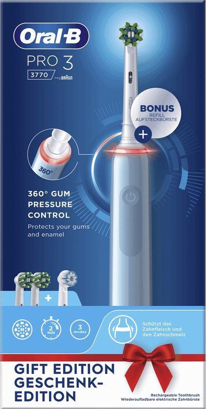 Oral-B Pro 3 3770 - Elektrische Tandenborstel - Blauw, Handtassen en Accessoires, Uiterlijk | Parfum, Nieuw, Verzenden