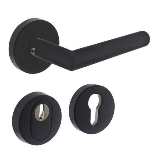 Intersteel SKG3 Veiligheid achterdeur set Jura zwart, Doe-het-zelf en Bouw, Hang- en Sluitwerk, Klink of Kruk, Nieuw, Overige materialen