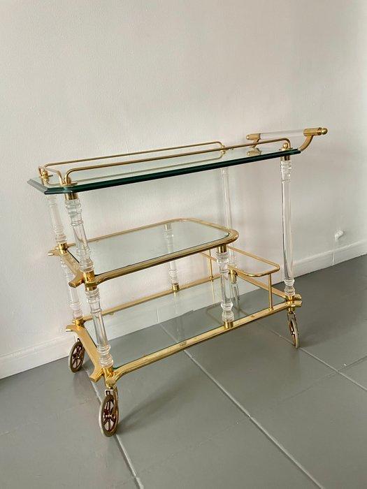 Trolley - Perspex, Glas - Vintage Italiaanse barwagen, Maison & Meubles, Maison & Meubles | Autre