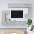vidaXL Tv-wandmeubel bewerkt hout betongrijs, Huis en Inrichting, Kasten |Televisiemeubels, Verzenden, Nieuw