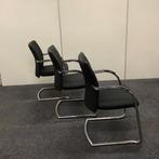 Tweedehands complete set van 3 stuks vergaderstoelen,, Huis en Inrichting, Gebruikt, Zwart, Drie
