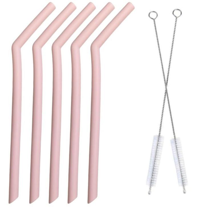 Fako Bijoux - Siliconen Rietjes Set - 5 Herbruikbare Rietjes, Huis en Inrichting, Keuken | Bestek, Verzenden