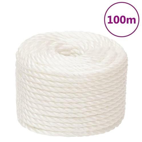 vidaXL Werktouw 10 mm 100 m polypropeen wit, Doe-het-zelf en Bouw, IJzerwaren en Bevestigingsmiddelen, Nieuw, Verzenden
