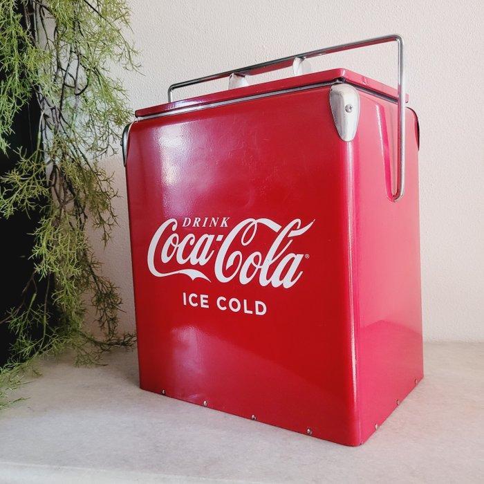 Coca-Cola - Reclamebord - Koelbox - Metaal, Antiek en Kunst, Antiek | Wandborden en Tegels