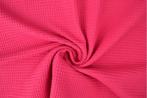 10 meter wafelstof - Fuchsia - 150cm breed, Verzenden, 120 cm of meer, Katoen, Roze