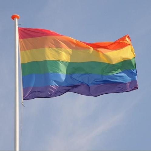 Regenboog LGBTQ vlag pride rainbow flag vlaggen XL 90x150cm, Diversen, Vlaggen en Wimpels, Nieuw, Verzenden