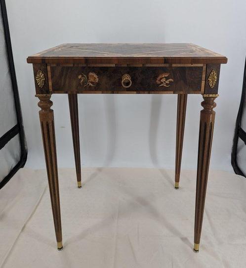 M. Heinze Dresden Empire Nähtisch, Beistelltisch mit feiner, Antiek en Kunst, Curiosa en Brocante