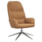 Relaxstoel Kunstsuede Taupe Retour Deal 51%!, Huis en Inrichting, Fauteuils, Verzenden, Gebruikt, 50 tot 75 cm