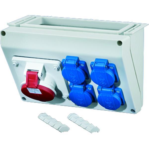 Hensel Enystar Aansluitdoos WM2 1x16A 5p 400V 2x16A 2p PE -, Doe-het-zelf en Bouw, Elektriciteit en Kabels, Verzenden