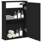 vidaXL Badkamerspiegelkast 42x12x60 cm bewerkt hout zwart, Huis en Inrichting, Verzenden, Nieuw