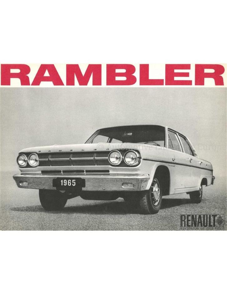 1965 RENAULT RAMBLER BROCHURE NEDERLANDS, Boeken, Auto's | Folders en Tijdschriften