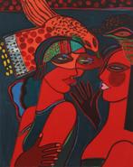 Corneille (1922-2010) - Two masked women