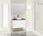 Bologna badmeubel 80cm matwit+stenen blad, Huis en Inrichting, Ophalen of Verzenden, Nieuw