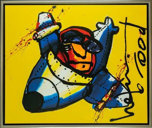 Herman Brood | Giclée: The Plane | Afmeting: 100cm x 120cm, Antiek en Kunst, Kunst | Litho's en Zeefdrukken, Ophalen of Verzenden