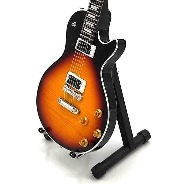 Miniatuur Gibson Les Paul gitaar met gratis standaard, Collections, Cinéma & Télévision, Envoi