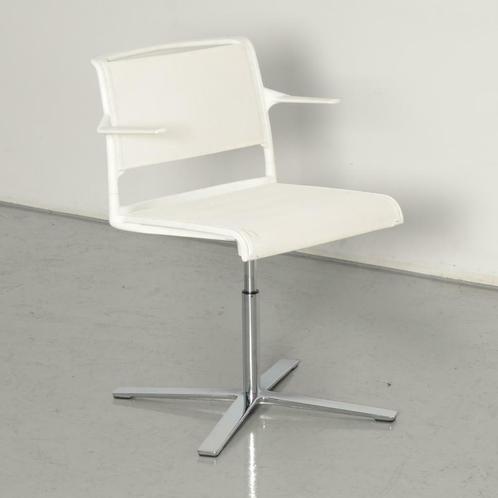 Wilkhahn vergaderstoel, wit, draaibaar onderstel, Huis en Inrichting, Stoelen, Gebruikt, Ophalen of Verzenden
