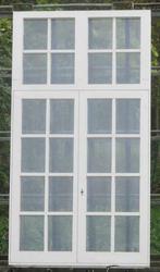 padoek houten raam, chassis 123 x 229 wit / zwartgroen, Nieuw, Raamkozijn, 150 tot 225 cm, Ophalen of Verzenden
