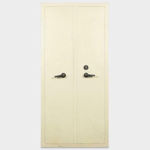 Ximple kluis, lichtgrijs, 194,5 x 90,5 cm, incl. 3 legbor..., Huis en Inrichting, Kasten | Roldeurkasten en Archiefkasten, Gebruikt