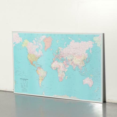 Officenow landkaart, Wereld, 150 x 95 cm, Articles professionnels, Aménagement de Bureau & Magasin | Fournitures de bureau, Enlèvement ou Envoi